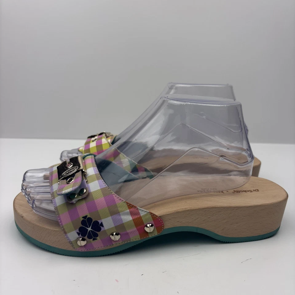 Sandalia Dr. Scholl's Kate Spade New York Bella a Cuadros para Mujer 9M Suela de Madera Foto 3 de 4