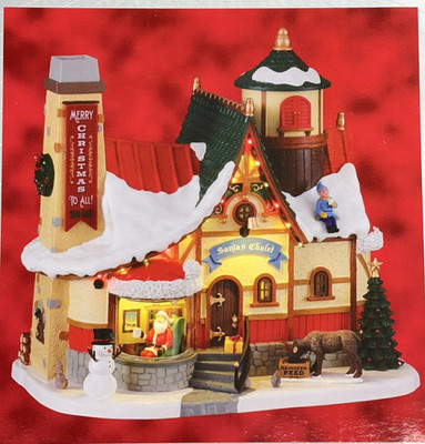 Lemax Santas Chalet Christmas Village New Open Box 2021 Power Cord