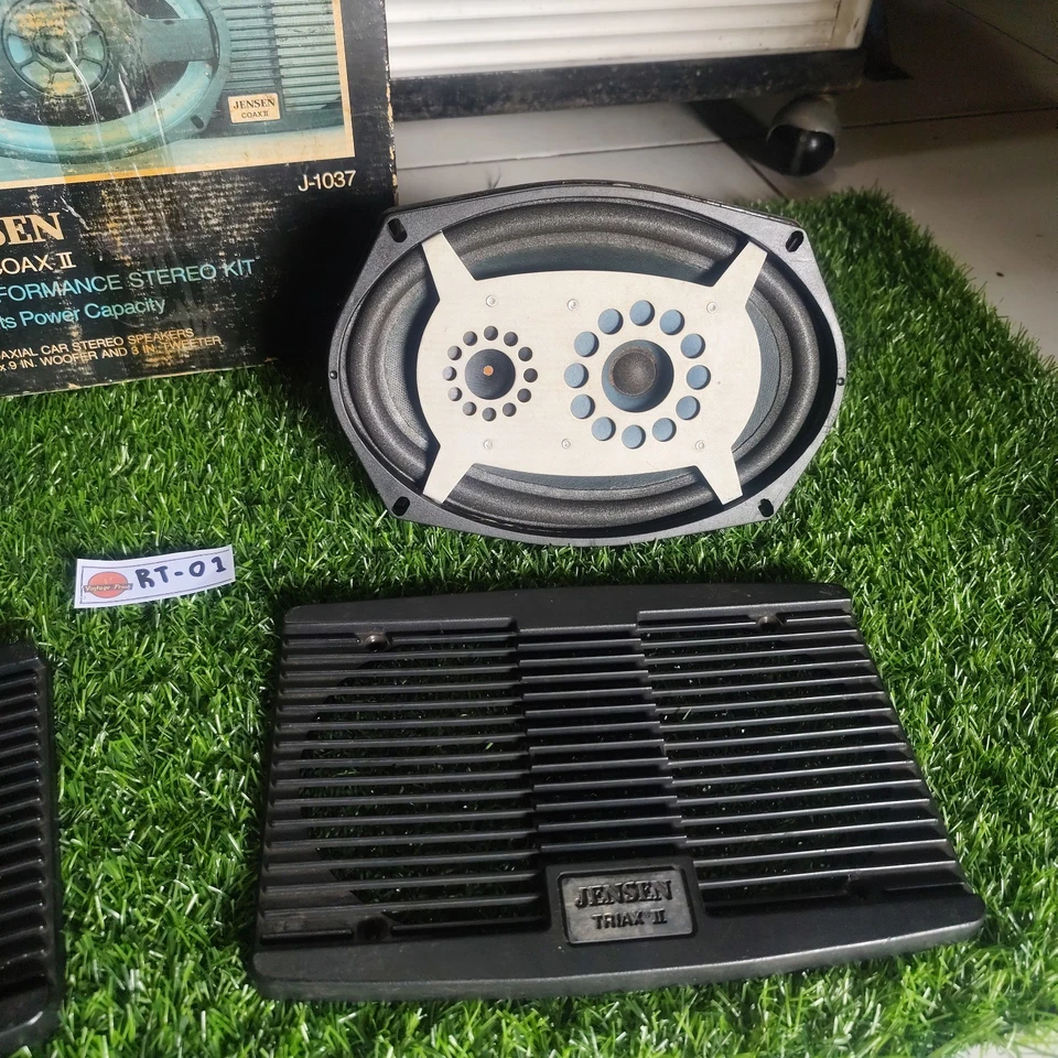 Vintage Jensen 6 x 9 Triaxia 2 Autoradio HIFI 3-Wege Lautsprecher Paar mit Gr... - Bild 3 von 4