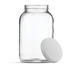 1 Gallon Glass Jar with Lid  Wide Mouth Food Storage and Fermentation Jar