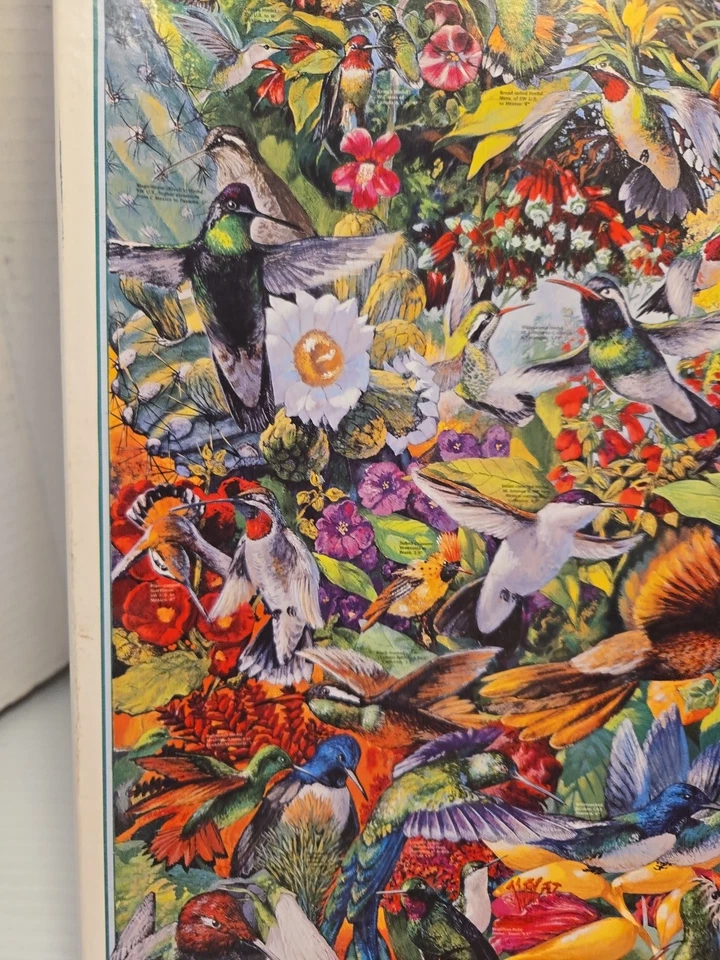 Rompecabezas White Mountain Puzzles Hummingbirds #294 2008 1000 un. Foto 3 de 4