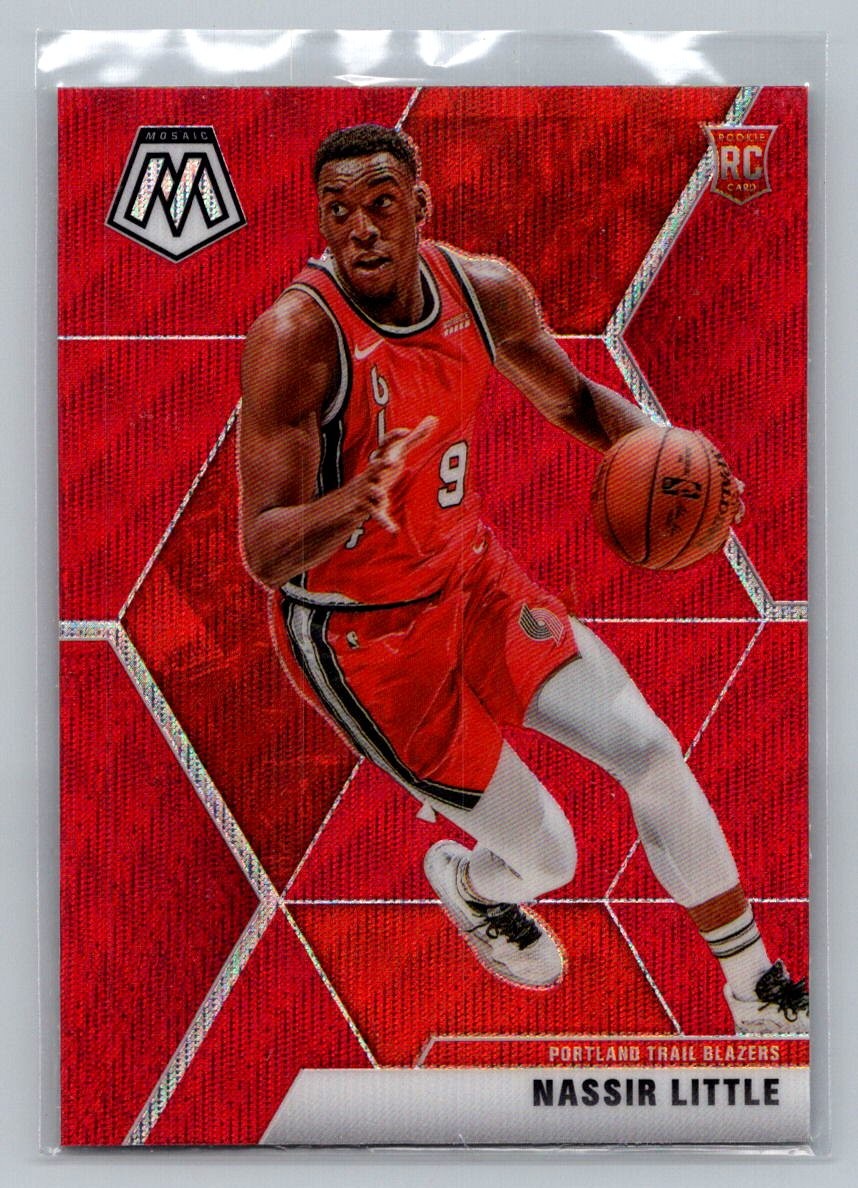 Nassir Little 2019-20 Panini Mosaic #247 Red Prizm