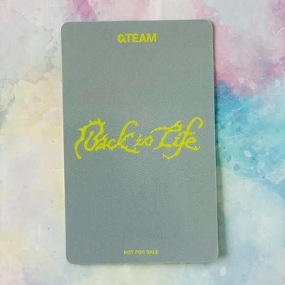 &TEAM Back to Life KR 1st Mini Album JAPAN Luckydraw photo card