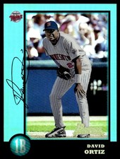 2013 Bowman Chrome Blue Sapphire Reprint David Ortiz Minnesota Twins #71