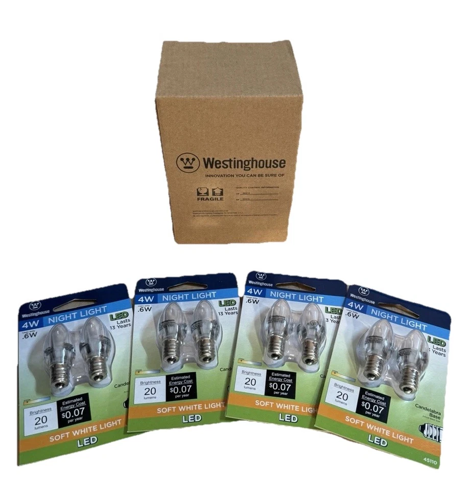Westinghouse 4W LED Nightlight Bulb 45110 4-Pack (2 Bulbs per Pack) - Image 2 of 4