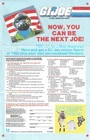 1987 GI Joe STEEL BRIGADE FIGURE insert J101 application form promo JTC P600F