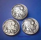 Buffalo Indian Head Nickle -3 Coin Lot- Full Mixed Dates💥Beautiful Details 💥