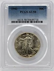 1942 Walking Liberty Half Dollar, 50c - Graded PCGS AU58