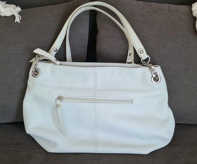 TIGNANELLO  helle Leder Tasche -  Damen , zwei Innenfächer, ein Außenfach