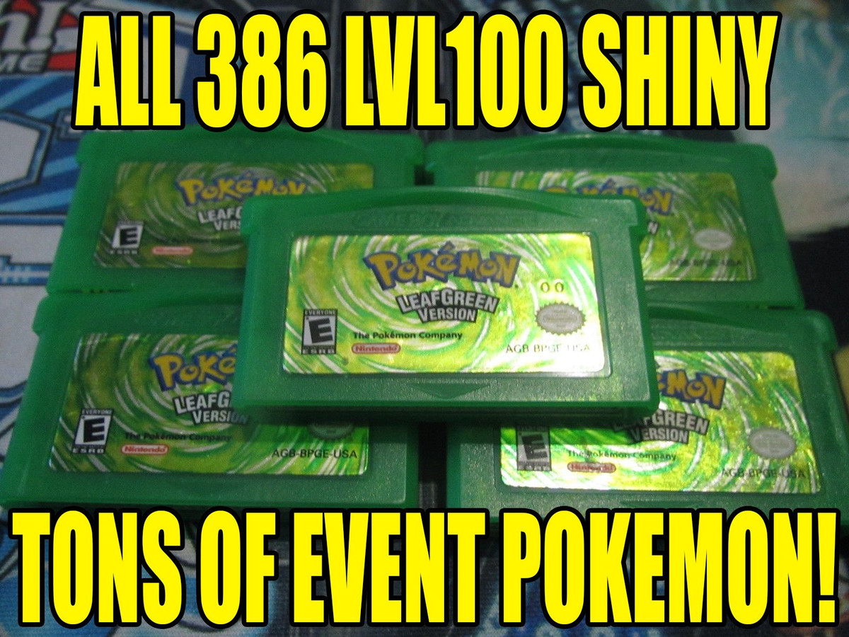 POKEMON LEAFGREEN AUTHENTIC All 386 SHINY PERFECT SAVE