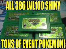 POKEMON LEAFGREEN AUTHENTIC - All 386 SHINY PERFECT SAVE!!