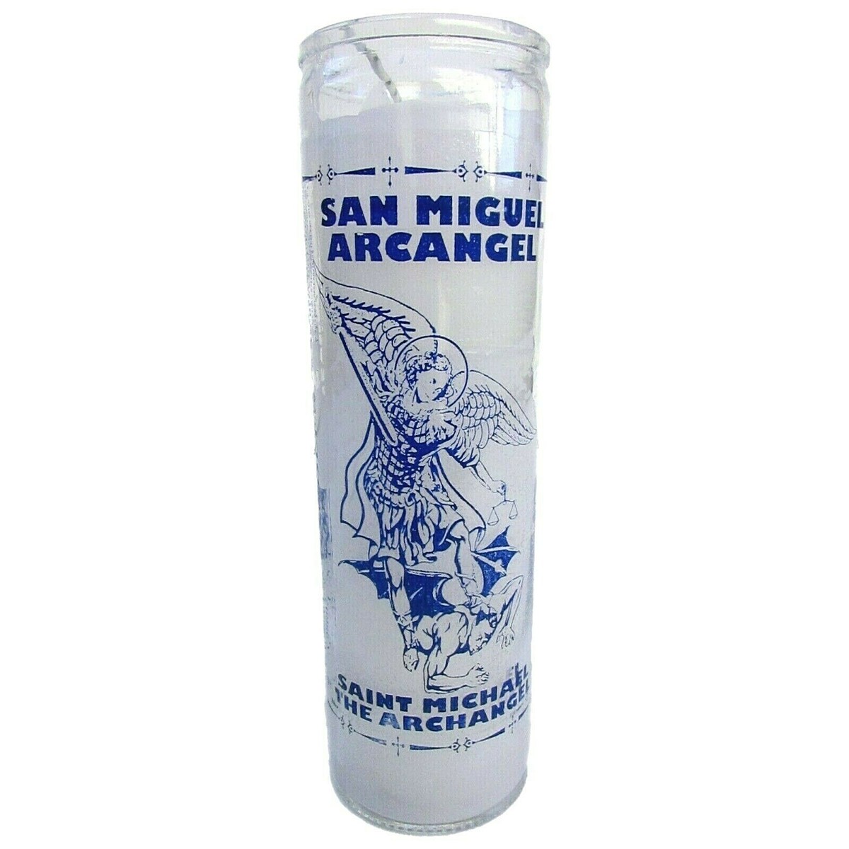 Saint Michael The Archangel White Candle / Veladora San Miguel