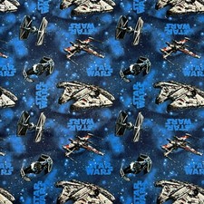 Star Wars Space Crafts Fabric Sold By The Yard 100 Cotton