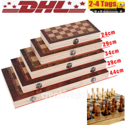 Schach Schachspiel mit Schachfiguren aus Holz Schachbrett aus Holz Reiseschach