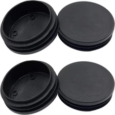 4PCS 76mm Round Black Plastic End Caps for 2 11/16" to 2 7/8" Tubing
