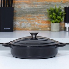 Image of Blackmoor 28cm Cast Iron Shallow Casserole Dish & Lid / 2.5L / 3 Colours