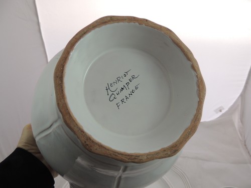 Henriot Quimper France Soup Tureen 4 pc - Picture 9 of 12