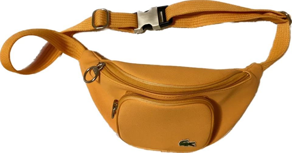 Lacoste Vintage PVC Cintura Bolso Banana Bag Mandarina 2008-2009 Hombre’s Bolso Pequeño  Foto 2 de 4