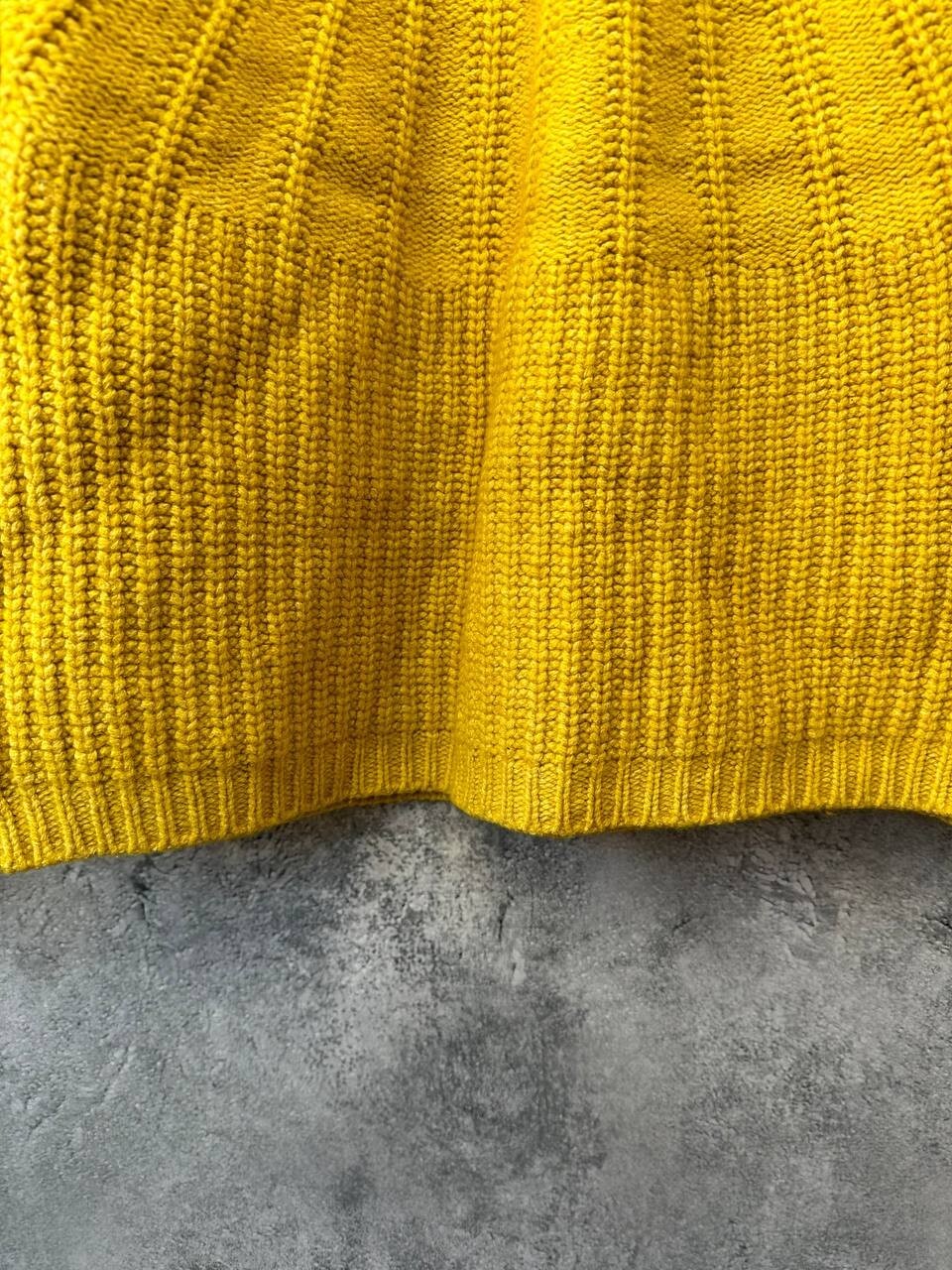 TOAST Mustard Yellow Wool & Cotton Ribbed Knit Сrop Sweater Size S