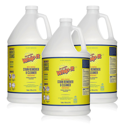 Whip-It  -Stain Remover & Cleaner  CONCENTRATE -3 GALLON COMMERCIAL SIZE CASE!!!
