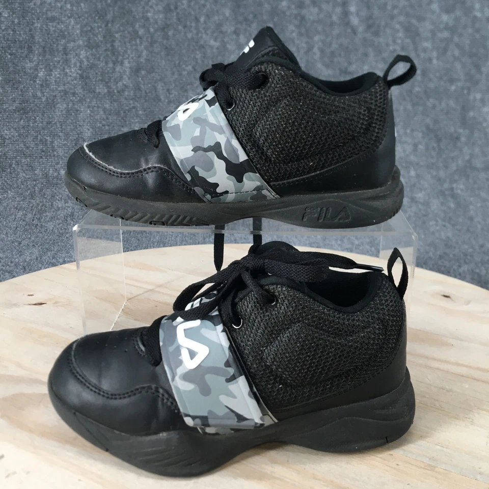 Fila Shoes Youth 1 Running Sneakers Black Round Toe Lace Up Snap 3BM00773-147 - Image 2 of 4