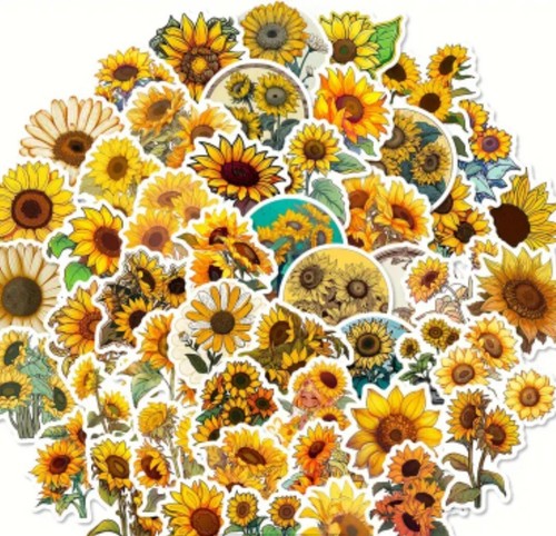 200 PCS Flower & Nature Stickers – Mushroom, Butterfly, Sunflower Sticker Pack For Water Bottles, Laptops, Journals