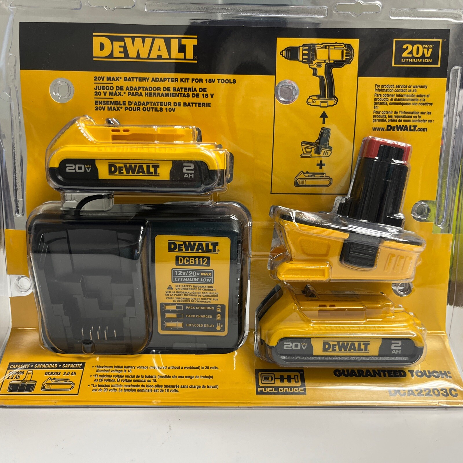 Drill Dewalt 20v Max Battery Adapter Kit For 18v Tools Batterie