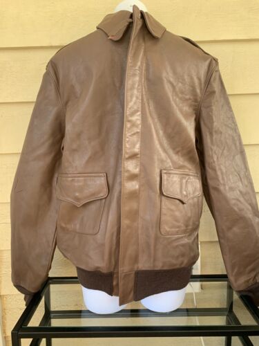 Vintage WWII Willis & Geiger Air Force U.S. Army-Issued Leather Jacket, Size 40L - Picture 1 of 5