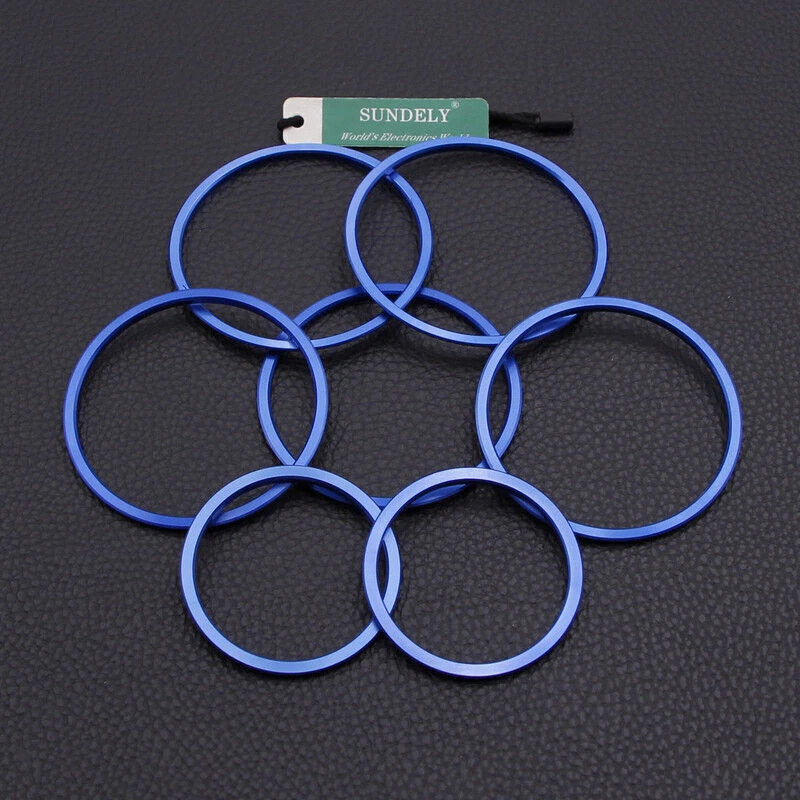 Hot 7 Pieces Air Vent Outlet Ring Trim for Mercedes Benz C Class W205 14-17 Blue - image 3 of 4