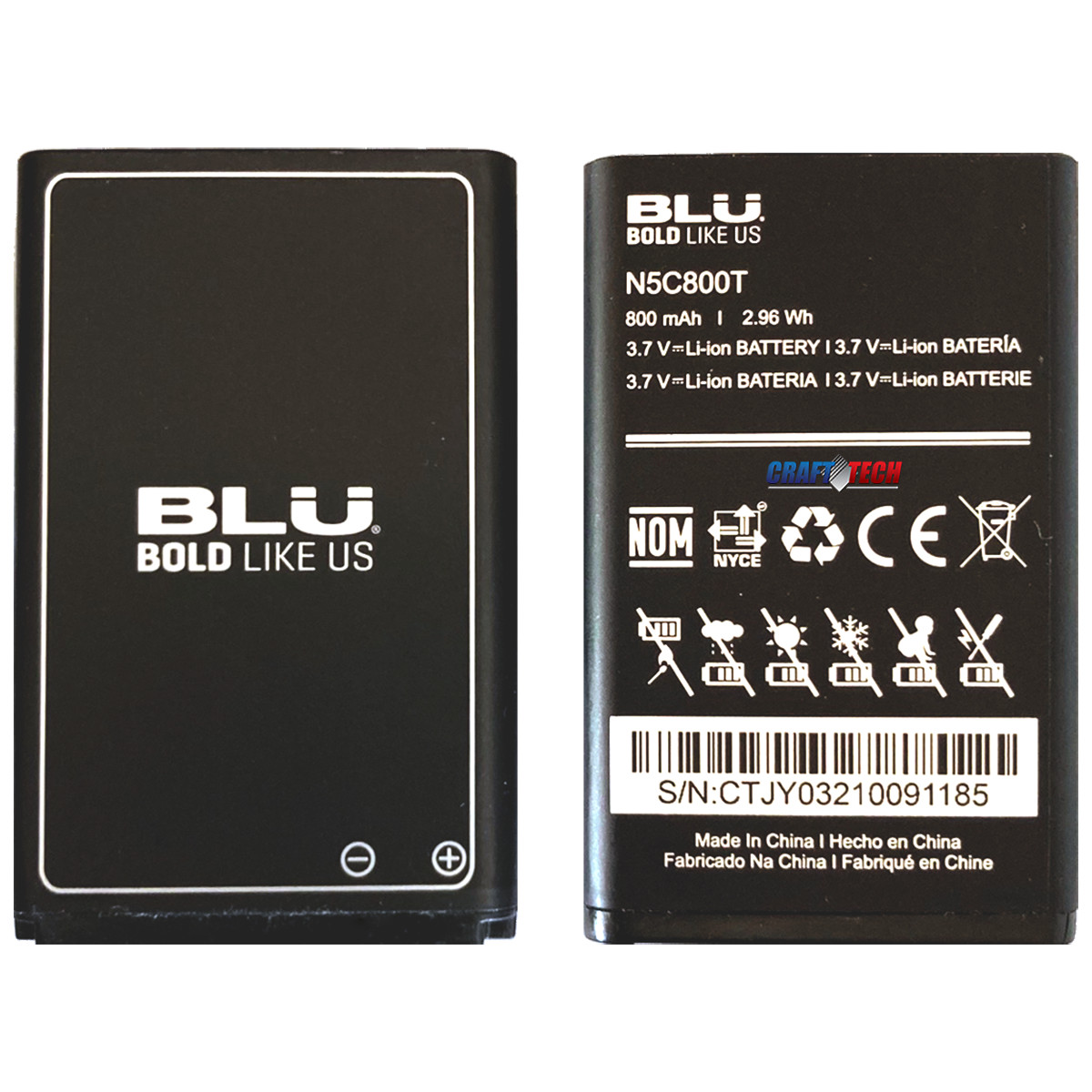 BLU Z4 , Z5 Original OEM battery 800mAh 2.96Wh for Blu Z5, Z4-GSM  phone