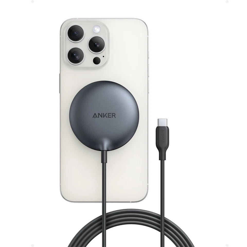 Carregador Anker MagSafe almofada Qi2 certificado 15W carregamento sem fio para iPhone |Refurb