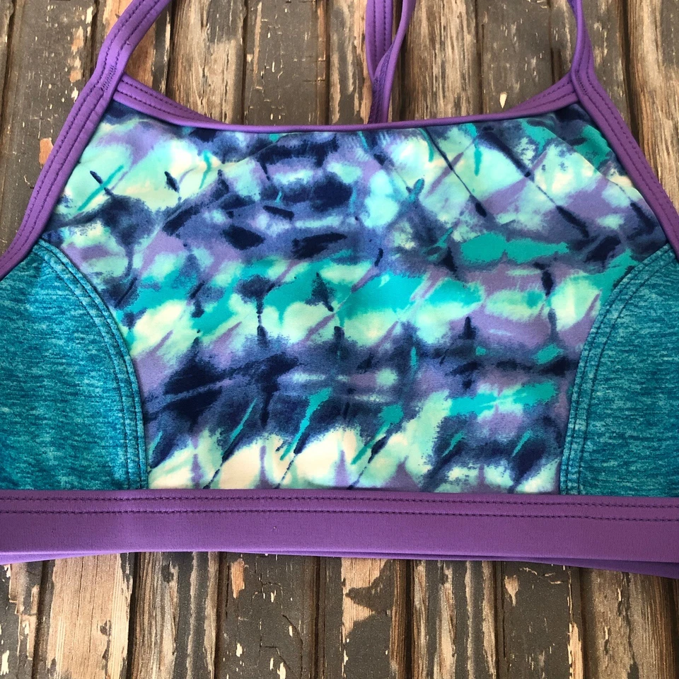 Top de natación Speedo Kids Digi Zigzag brezo talla 10 trajes de baño Top Beach Foto 2 de 4