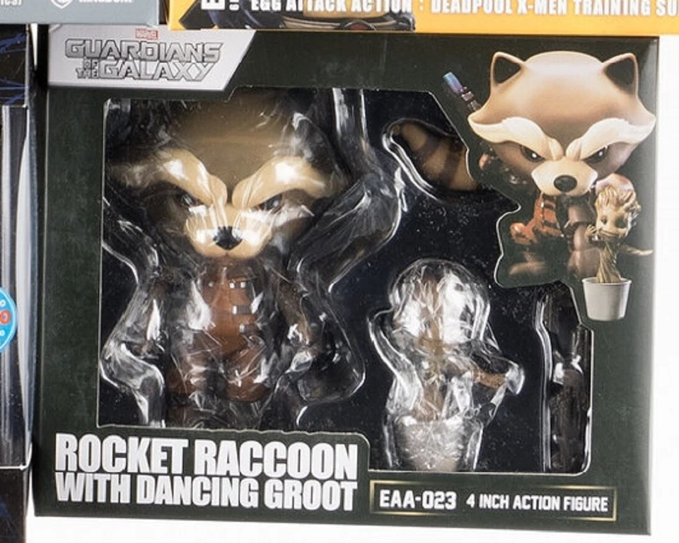 ¡NUEVO! GOTG Rocket Mapache y Dancing Groot Egg Attack Figura Reino Bestia EAA-023 Foto 2 de 4
