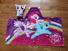 1 My Little Pony Hooded Towel Wrap BeachBath Towels Hasbro24" x 50" NEW Year2014