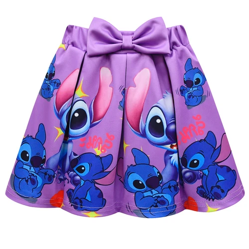 Lilo Stitch Girls T-Shirt Dress Kids Pleated Skirts Set Cute Print Outfit Gift - Picture 11 of 19