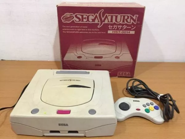 Sega Saturn White Console HST-0014 Japan Import Tested! NTSC-J with Box Used