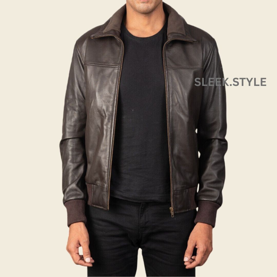 Men Jacket Leather Biker 100% Genuine Lambskin Stylish New Fashionable Elegance