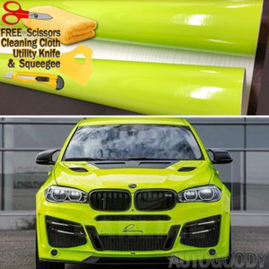240/" x 60/" Super Gloss Green Vinyl Film Wrap Sticker Air Bubble Free 20ft x 5ft