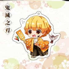 Demon Slayer Agatsuma Zenitsu Keychain Pendant Cosplay Acrylic Cute Gift