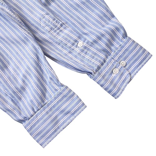 RALPH LAUREN Yarmouth Button Down Hemd Herren 16 34/35 100% Baumwolle gestreift blau - Bild 9 von 12