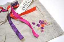 Guess Jeans Girls Beige Embroidered Skirt Sz 5