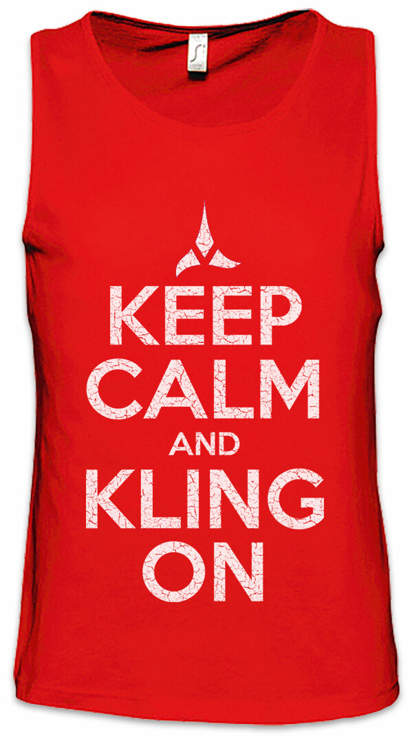 ALTRA Canotta uomo Keep Calm And Klingon Star Klingon divertente trekking spaziale