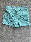 Women's Turquoise Shorts With Navy Whales - Size 6 - EUC! — photo 2