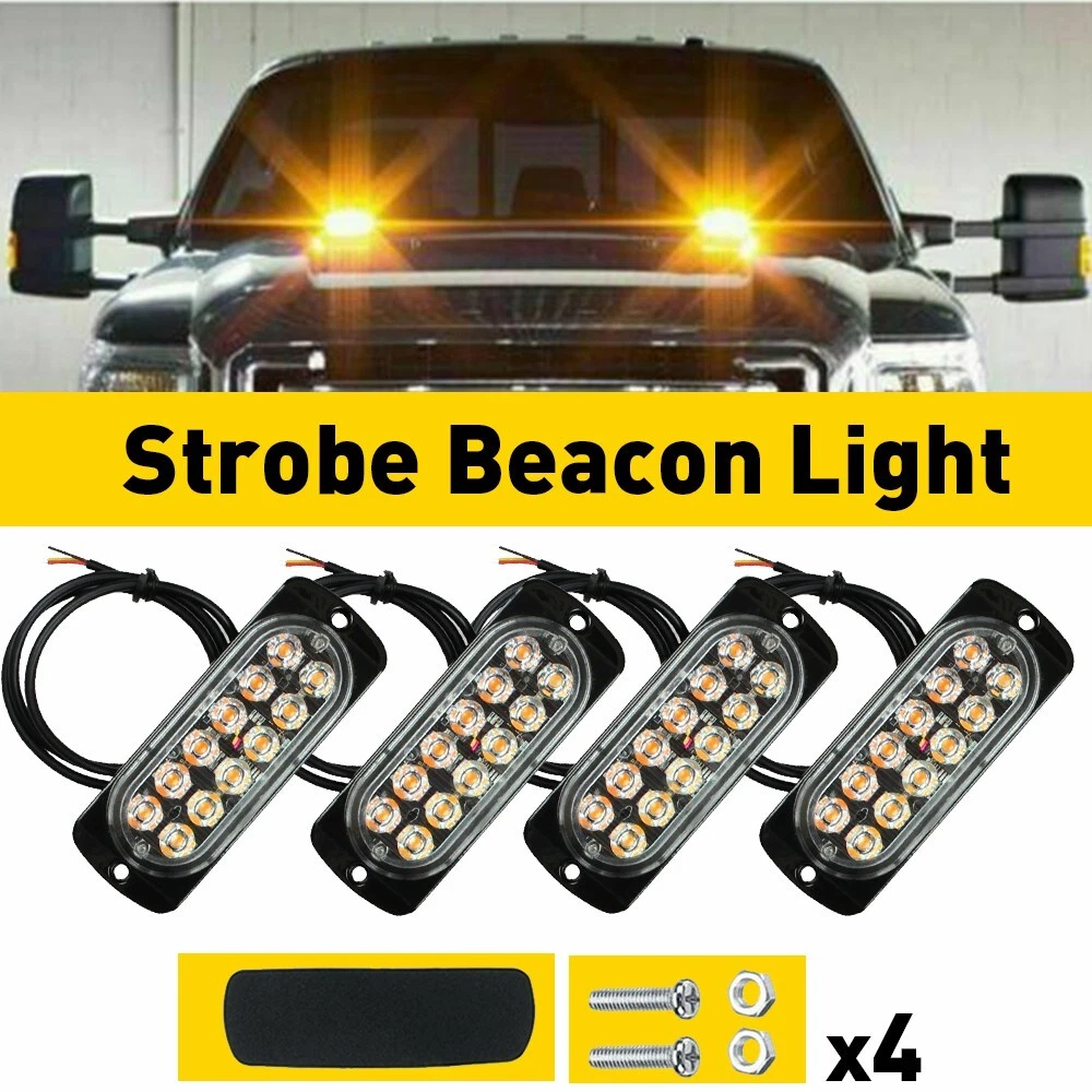 Surface mount amber led on sale strobe lights