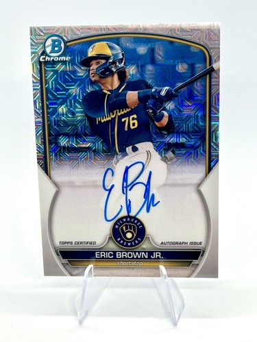 2023 Bowman Chrome Mega Box Eric Brown Jr. Mojo Auto RC Brewers