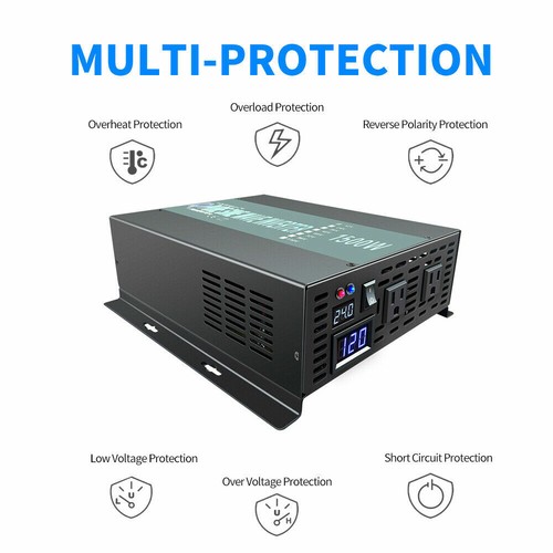 1500W Pure sine wave Power inverter 36V DC to 120V AC Power Inverter Car/Home - Picture 6 of 8