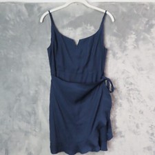 LULUS Dress Womens Juniors Large Navy Blue Sundress Short Adjustable Straps