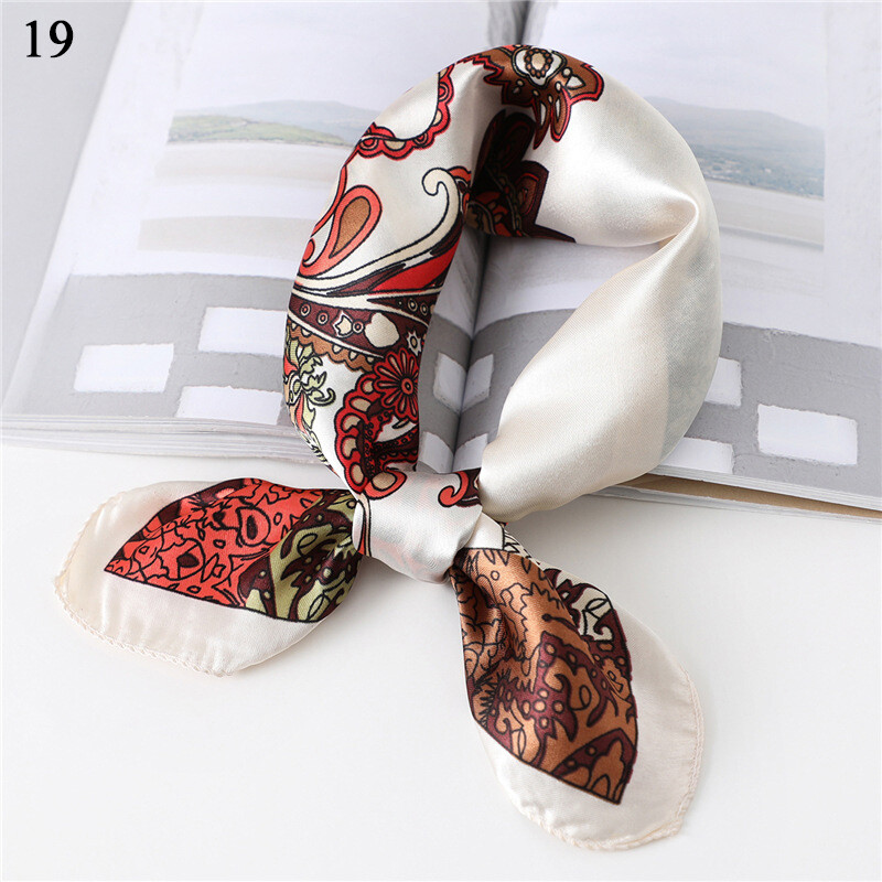 For Ladies CHUNG Women's Square Satin Scarf Bandanas Solid