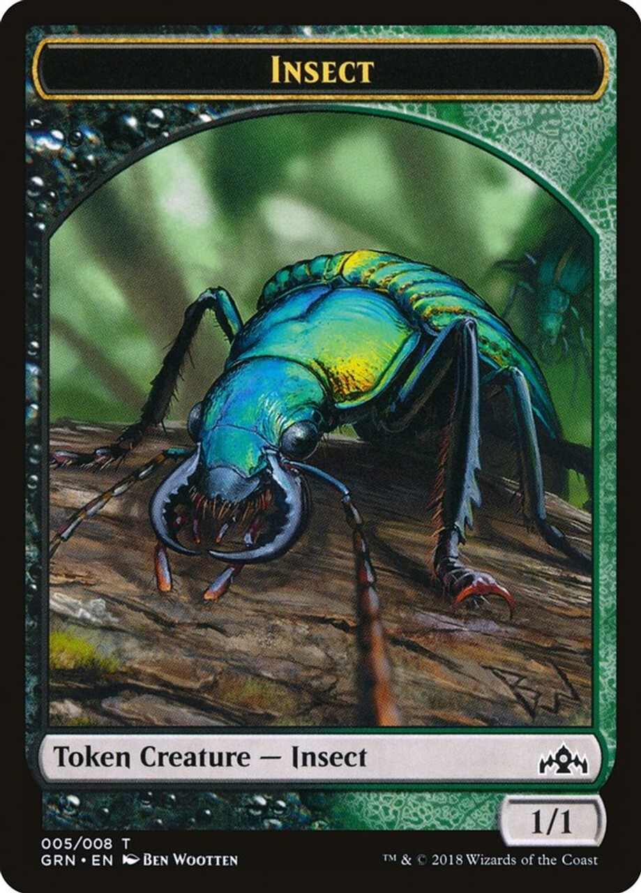 50 Token Cards - INSECT Tokens - Guilds of Ravnica (GRN) - Magic MTG FTG