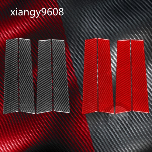 4×Red Carbon Fiber Window B Pillar Post Panel Cover For Dodge Avenger 2008-2014 - Picture 9 of 12